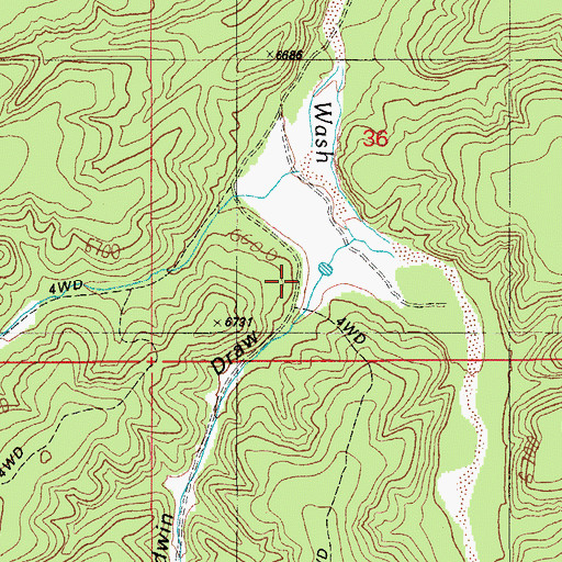 Topographic Map of Baldwin Draw, AZ