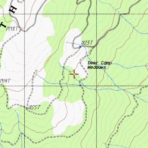 Topographic Map of Deer Camp, CA
