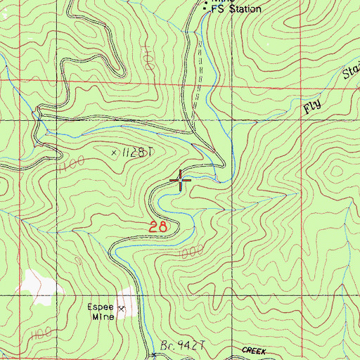 Topographic Map of Deer Creek, CA