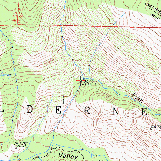 Topographic Map of Deer Creek, CA