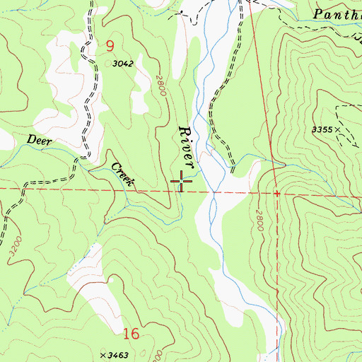 Topographic Map of Deer Creek, CA