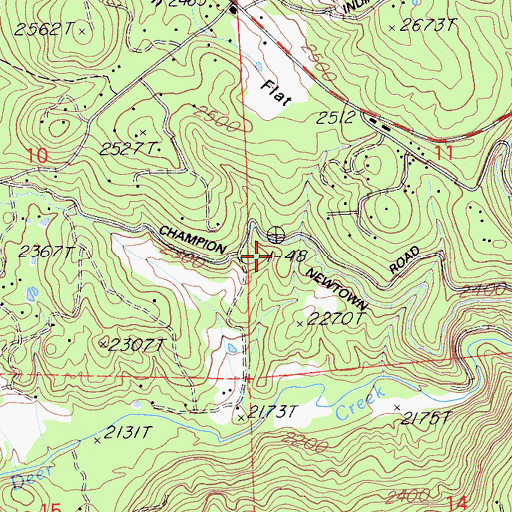 Topographic Map of Deer Creek Ditch, CA