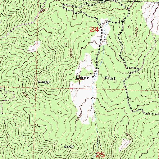 Topographic Map of Deer Flat, CA