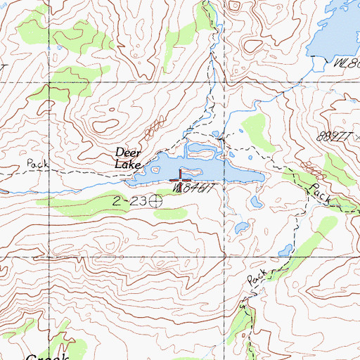 Topographic Map of Deer Lake, CA