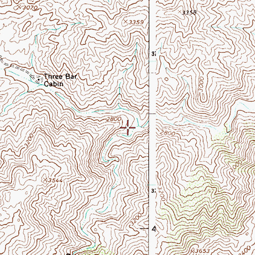 Topographic Map of Baldy Canyon, AZ