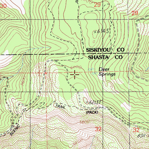 Topographic Map of Deer Springs, CA