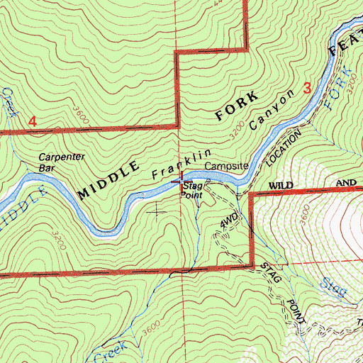 Topographic Map of Dejonah Creek, CA