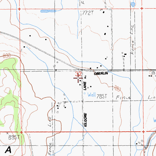 Topographic Map of Delphic Elementary School, CA