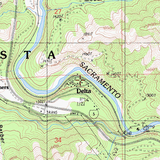Topographic Map of Delta, CA