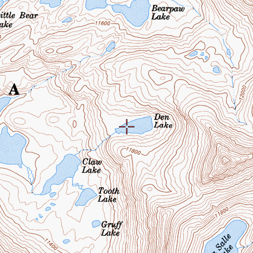 Topographic Map of Den Lake, CA