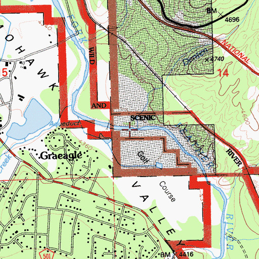 Topographic Map of Denten Creek, CA