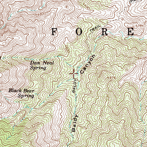 Topographic Map of Baldy Trail, AZ