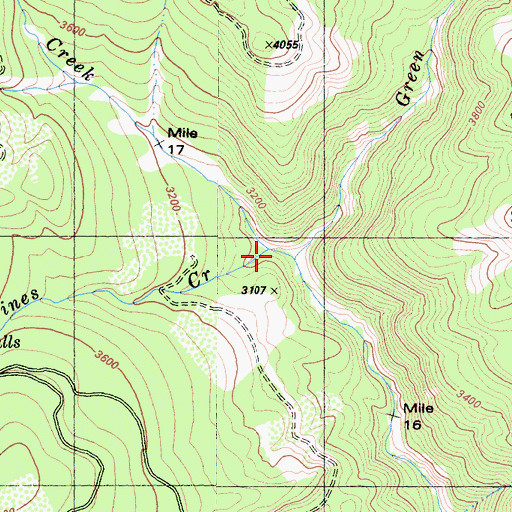 Topographic Map of Des Moines Creek, CA