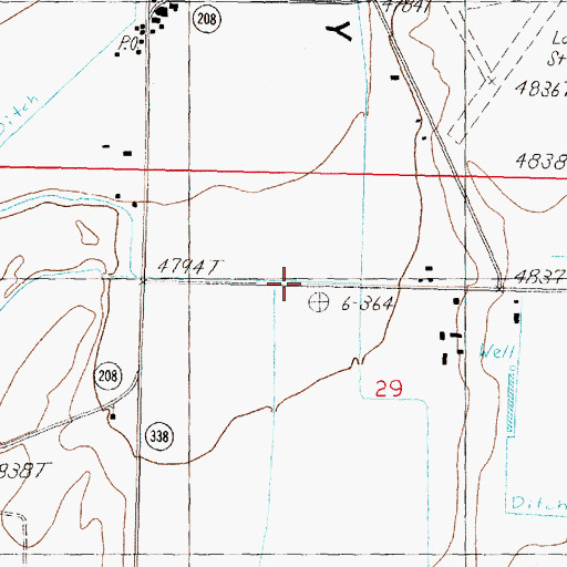 Topographic Map of Desert Creek, NV