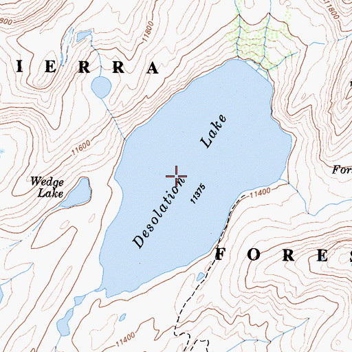 Topographic Map of Desolation Lake, CA