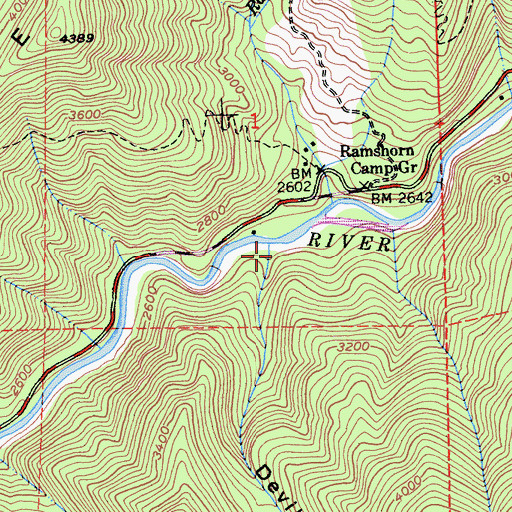 Topographic Map of Devils Canyon, CA