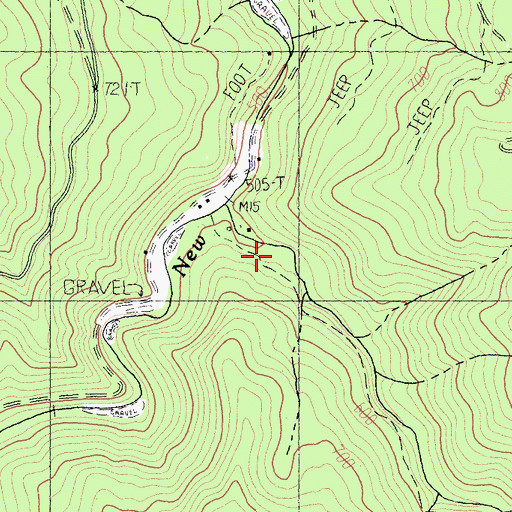 Topographic Map of Devils Canyon, CA