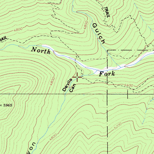 Topographic Map of Devils Canyon, CA