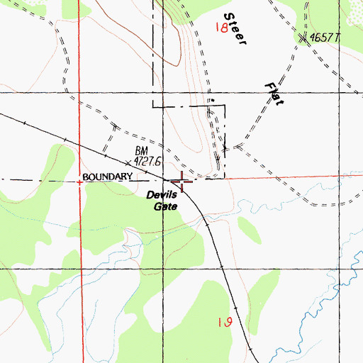 Topographic Map of Devils Gate, CA