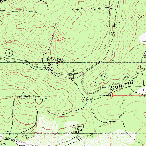 Topographic Map of Devils Gulch, CA