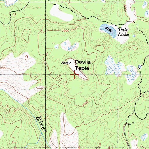 Topographic Map of Devils Table, CA