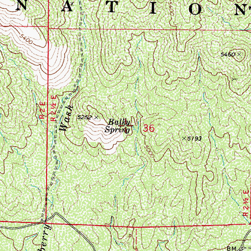 Topographic Map of Balky Spring, AZ