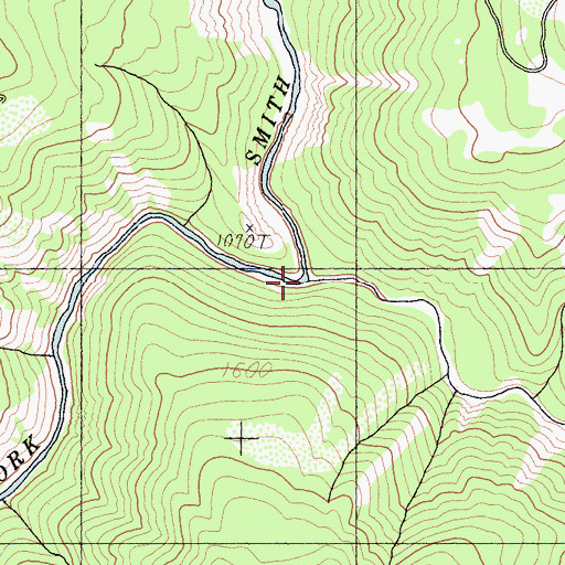 Topographic Map of Diamond Creek, CA