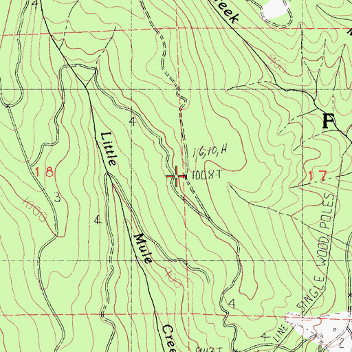 Topographic Map of Diener Ditch, CA