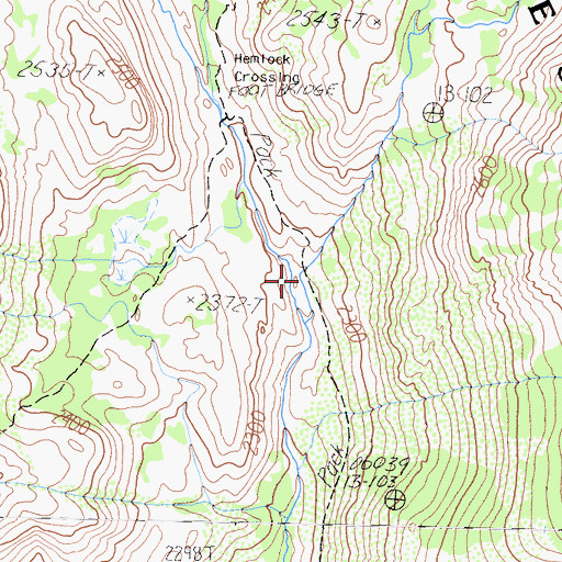 Topographic Map of Dike Creek, CA