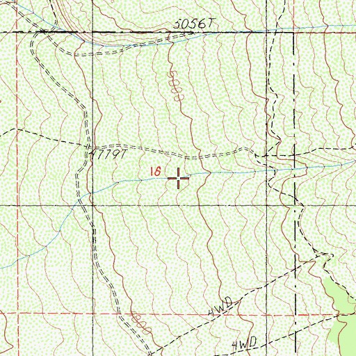 Topographic Map of Diller Canyon, CA