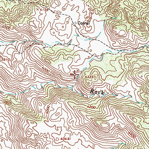 Topographic Map of Ballantine Canyon, AZ