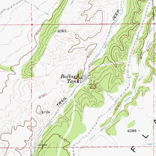 Topographic Map of Ballard Tank, AZ