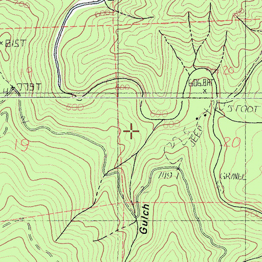Topographic Map of Dinner Gulch, CA