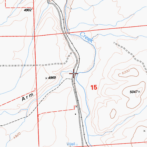Topographic Map of Dinwiddie Arm, CA