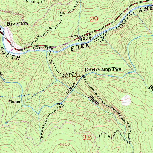 Topographic Map of Ditch Camp Two, CA