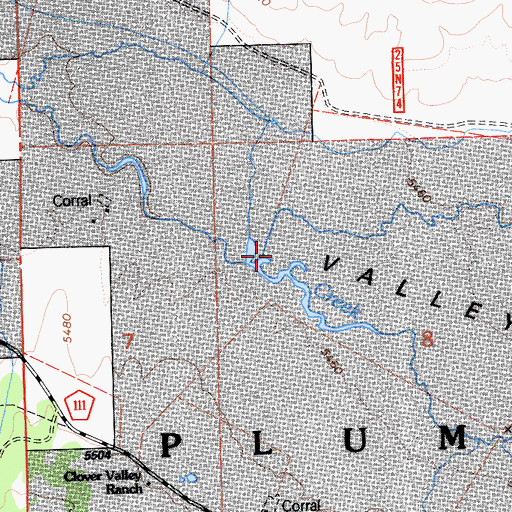 Topographic Map of Dixie Creek, CA