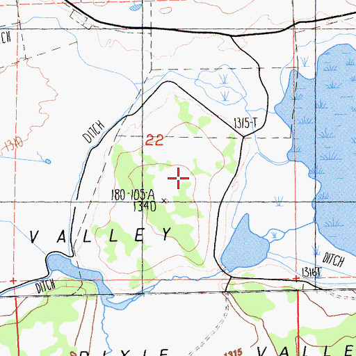 Topographic Map of Dixie Valley, CA