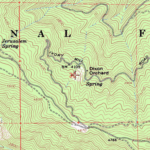 Topographic Map of Dixon Orchard, CA