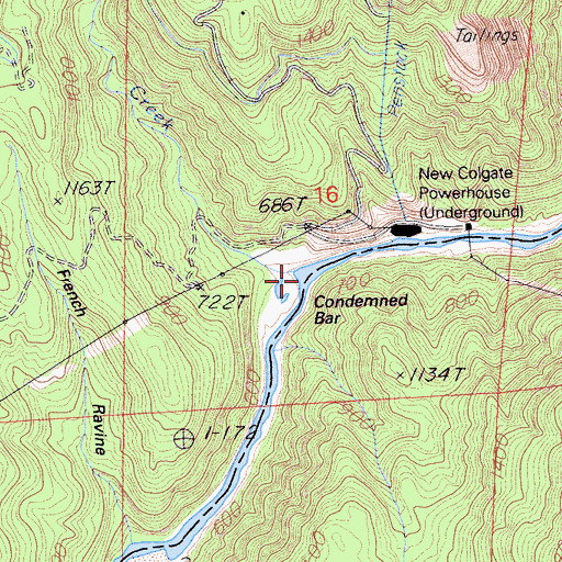 Topographic Map of Dobbins Creek, CA