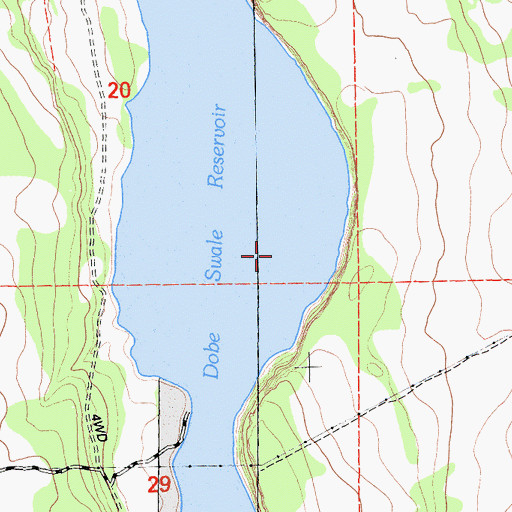 Topographic Map of Dobe Swale, CA
