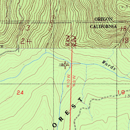 Topographic Map of Dog Fork, CA