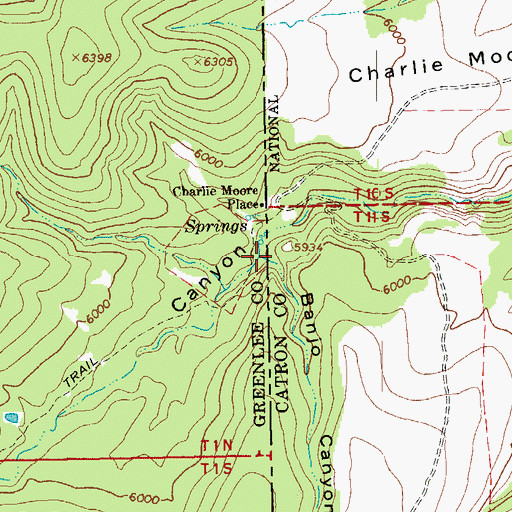 Topographic Map of Banjo Canyon, AZ