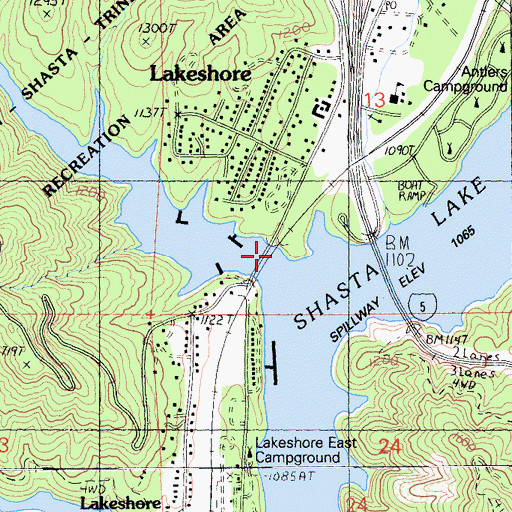 Topographic Map of Doney Creek, CA
