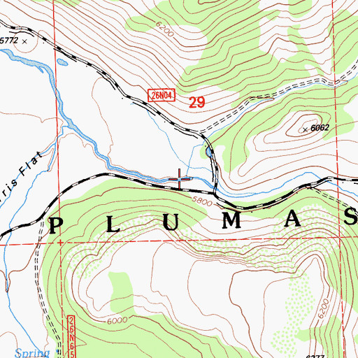 Topographic Map of Dooley Creek, CA