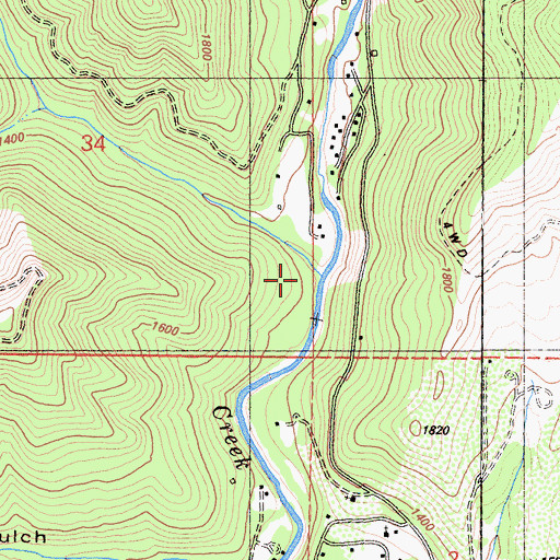 Topographic Map of Doolittle Creek, CA