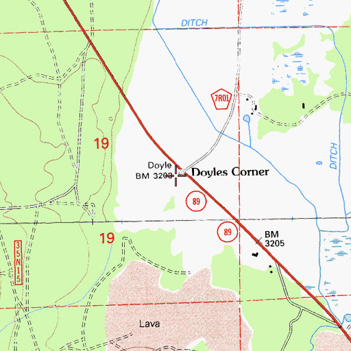 Topographic Map of Doyles Corner, CA