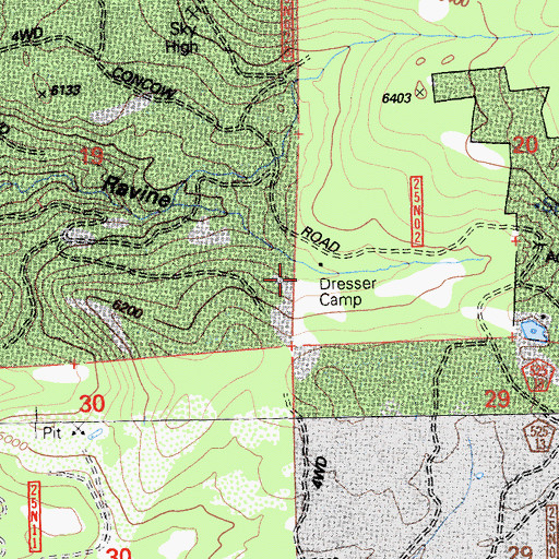 Topographic Map of Dresser Camp, CA