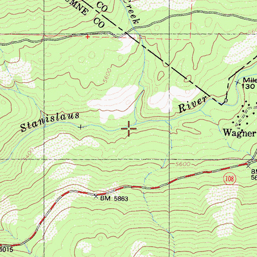 Topographic Map of Drew Creek, CA