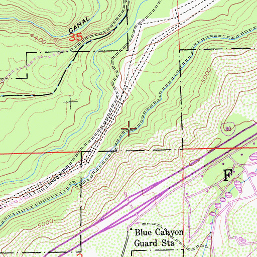 Topographic Map of Drum Canal, CA