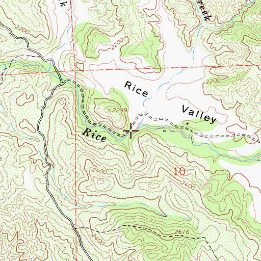 Topographic Map of Dry Creek, CA